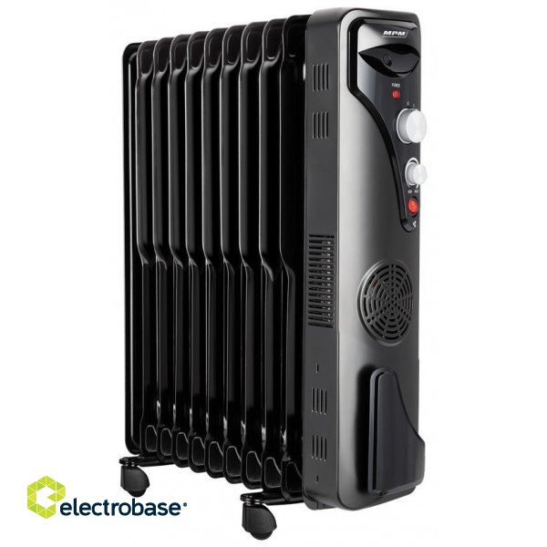 MPM | Electric Heater | MUG-21 | Oil Filled Radiator | 2500 W | Number of power levels 3 | Suitable for rooms up to  m² | Black image 1