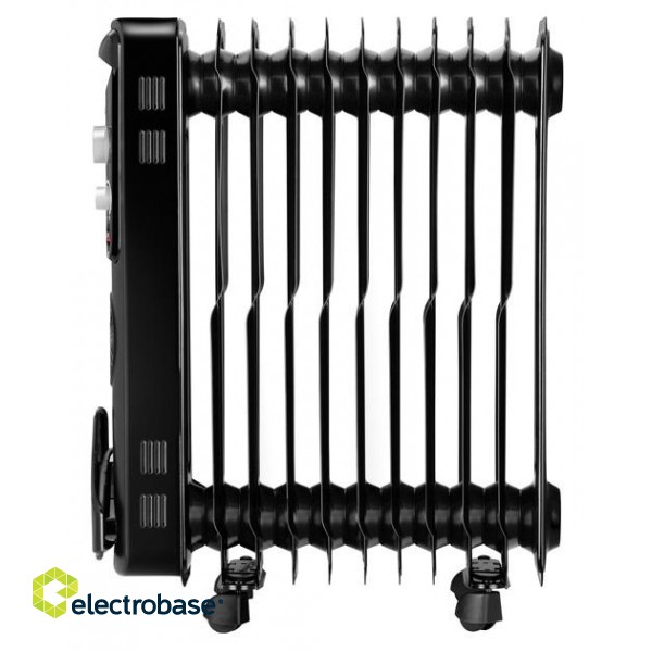 MPM | Electric Heater | MUG-21 | Oil Filled Radiator | 2500 W | Number of power levels 3 | Suitable for rooms up to  m² | Black image 2