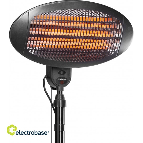 Tristar | Heater | KA-5287 | Patio heater | 2000 W | Number of power levels 3 | Suitable for rooms up to 20 m² | Black | IPX4 фото 3