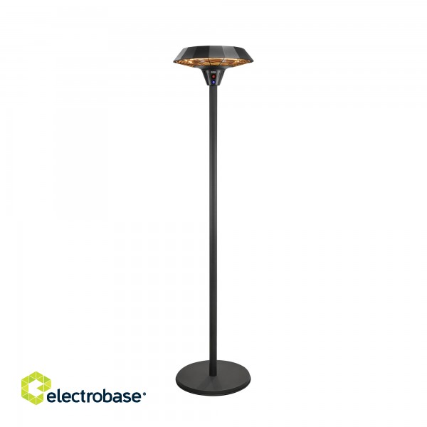 TunaBone | Electric Standing Infrared Patio Heater | TB2068S-01 | Patio heater | 2000 W | Number of power levels 3 | Suitable for rooms up to 20 m² | Black | IP45 paveikslėlis 1