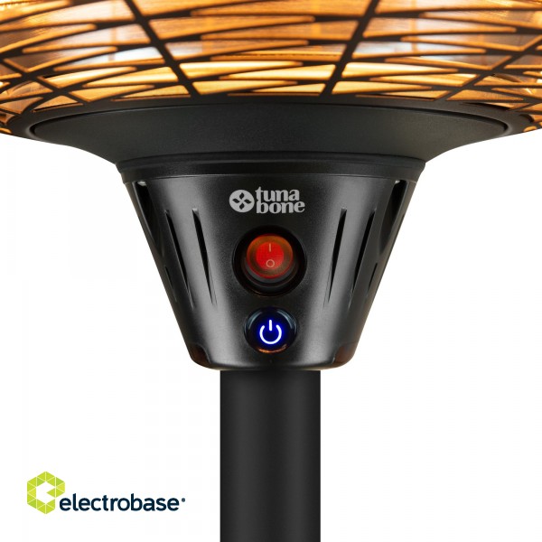 TunaBone | Electric Standing Infrared Patio Heater | TB2068S-01 | Patio heater | 2000 W | Number of power levels 3 | Suitable for rooms up to 20 m² | Black | IP45 paveikslėlis 2