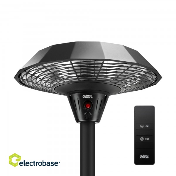 TunaBone | Electric Standing Infrared Patio Heater | TB2068S-01 | Patio heater | 2000 W | Number of power levels 3 | Suitable for rooms up to 20 m² | Black | IP45 image 4