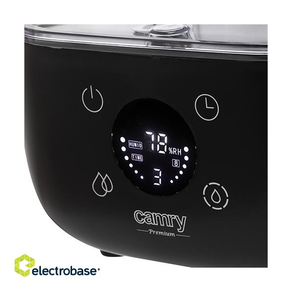 Camry | CR 7973b | Humidifier | 23 W | Water tank capacity 5 L | Suitable for rooms up to 35 m² | Ultrasonic | Humidification capacity 100-260 ml/hr | Black фото 6