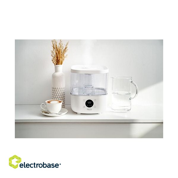 Camry | CR 7973w | Humidifier | 23 W | Water tank capacity 5 L | Suitable for rooms up to 35 m² | Ultrasonic | Humidification capacity 100-260 ml/hr | White фото 10