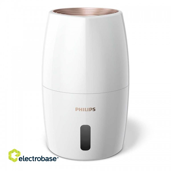 Philips | HU2716/10 | Humidifier | 17 W | Water tank capacity 2 L | Suitable for rooms up to 32 m² | NanoCloud evaporation | Humidification capacity 200 ml/hr | White image 3