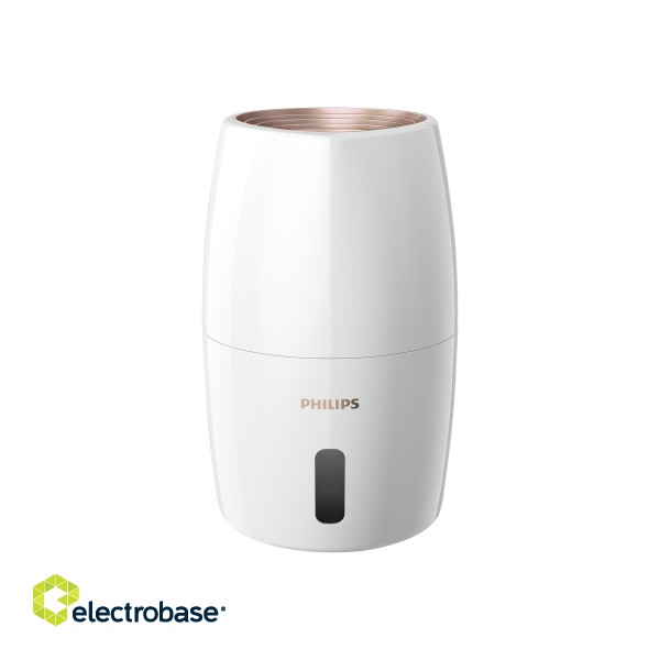 Philips | HU2716/10 | Humidifier | 17 W | Water tank capacity 2 L | Suitable for rooms up to 32 m² | NanoCloud evaporation | Humidification capacity 200 ml/hr | White image 4