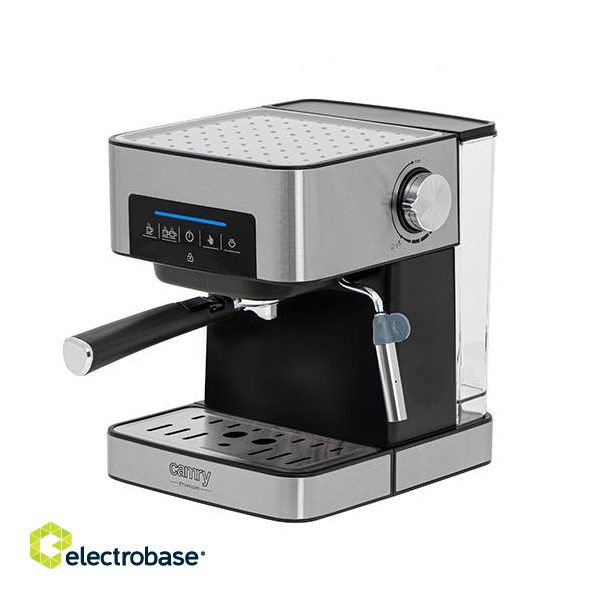 Camry | Espresso and Cappuccino Coffee Machine | CR 4410 | Pump pressure 15 bar | Built-in milk frother | Semi-automatic | 850 W | Black/Stainless steel фото 8
