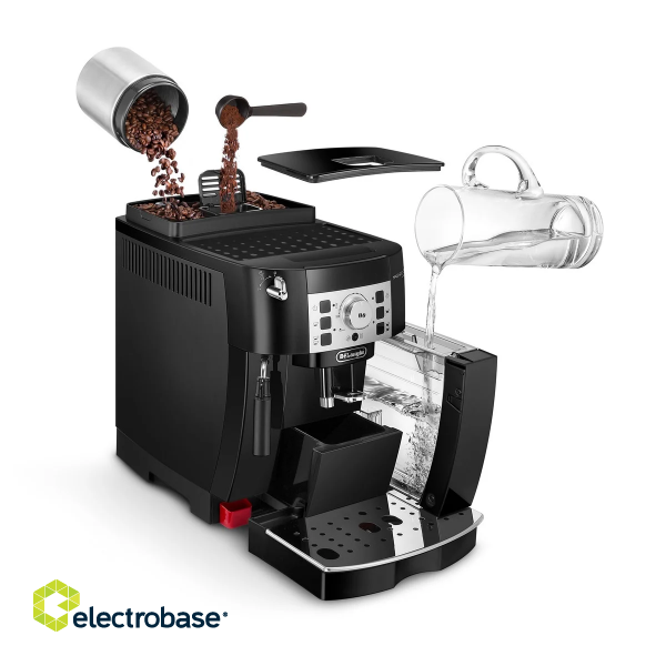 Delonghi | Coffee Maker | ECAM22.112.B Magnifica S | Pump pressure 15 bar | Built-in milk frother | Automatic | 1450 W | Black image 7