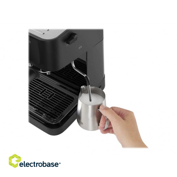 Delonghi | Coffee Maker | EC230 | Pump pressure 15 bar | Built-in milk frother | Semi-automatic | 360° rotational base No | 1100 W | Black image 4