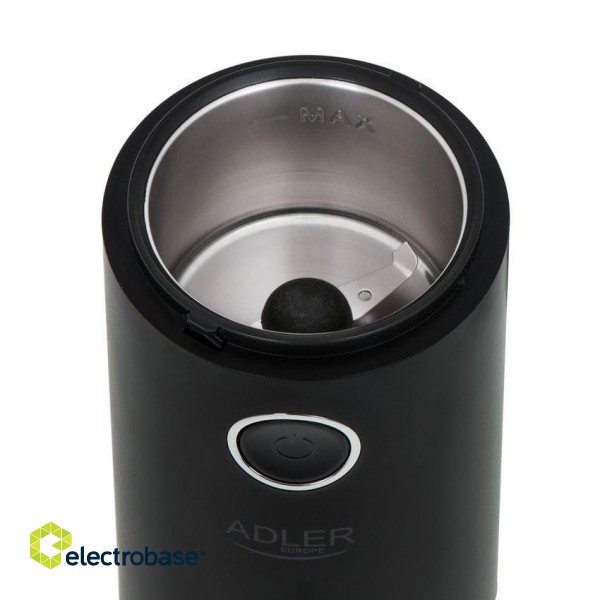 Adler | AD4446bs | Coffee grinder | 150 W | Coffee beans capacity 75 g | Lid safety switch | Number of cups  pc(s) | Black image 2