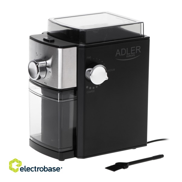 Adler | Coffee Grinder | AD 4448 | 300 W | Coffee beans capacity 250 g | Number of cups 12 per container pc(s) | Black image 3