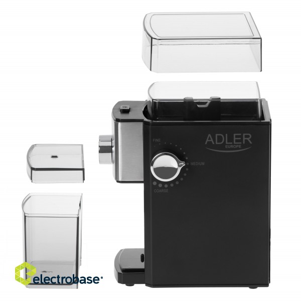 Adler | AD 4448 | Coffee Grinder | 300 W | Coffee beans capacity 250 g | Number of cups 12 per container pc(s) | Black image 4