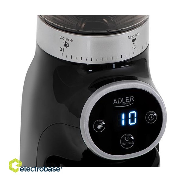 Adler | Coffee Grinder | AD 4450 Burr | 300 W | Coffee beans capacity 300 g | Number of cups 1-10 pc(s) | Black image 5