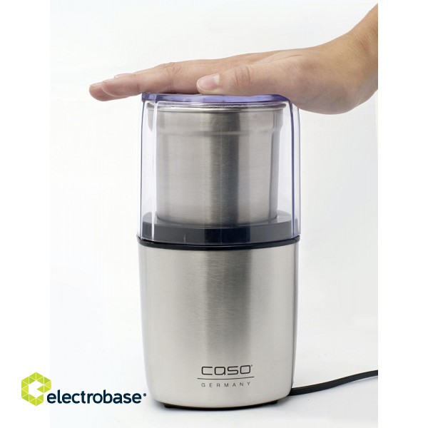Caso | 1830 | Electric coffee grinder | 200 W W | Lid safety switch | Number of cups 8 pc(s) | Stainless steel image 8
