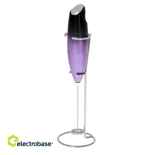Adler | AD 4499 | Milk frother with a stand | L | W | Milk frother | Black/Purple image 2
