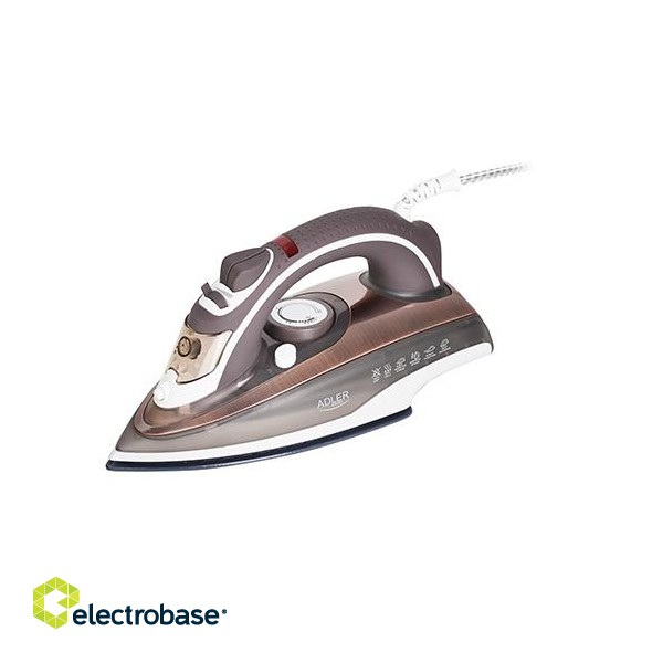 Adler | Iron | AD 5030 | Steam Iron | 3000 W | Water tank capacity 310 ml | Continuous steam 20 g/min | Brown image 1