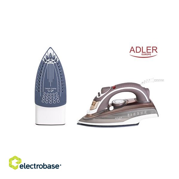 Adler | Iron | AD 5030 | Steam Iron | 3000 W | Water tank capacity 310 ml | Continuous steam 20 g/min | Brown image 2
