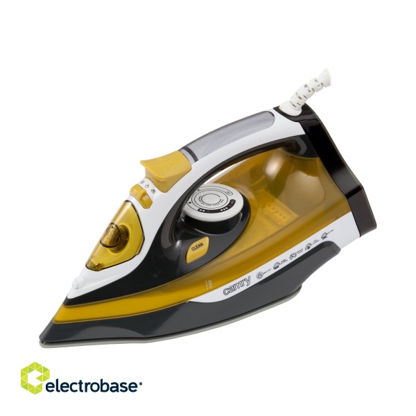Camry | CR 5029 | Iron | Steam Iron | 2400 W | Water tank capacity  ml | Continuous steam 40 g/min | Steam boost performance 70 g/min | White/Black/Gold image 6