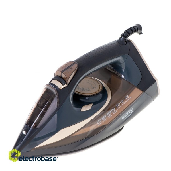 Camry | Steam Iron | CR 5036 | Steam Iron | 3400 W | Water tank capacity 360 ml | Continuous steam 50 g/min | Black/Gold image 1