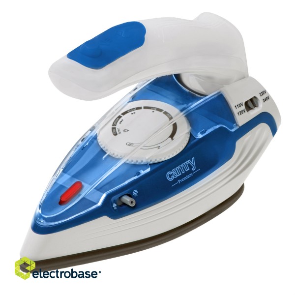 Camry CR 5040 | Steam travel iron | 1600 W | Water tank capacity 80 ml | Continuous steam 10 g/min | Steam boost performance 50 g/min | Blue/White image 1