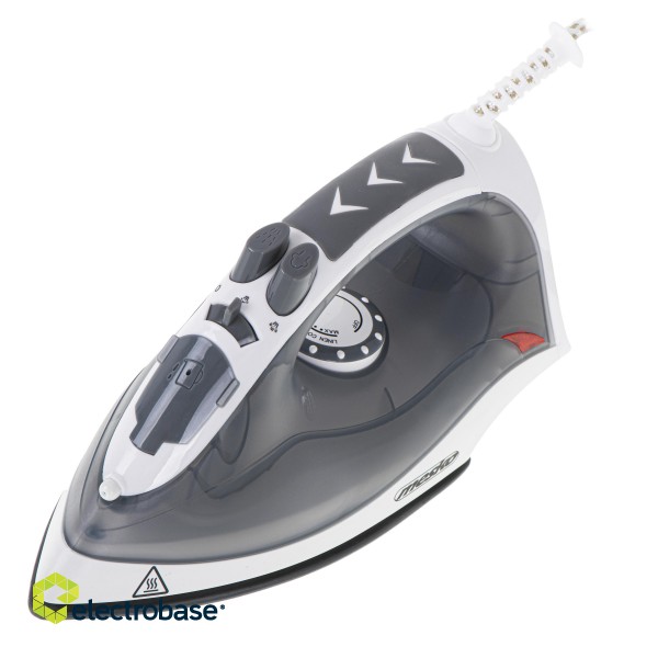 Mesko | MS 5037 | Steam Iron | 2800 W | Water tank capacity 170 ml | Continuous steam 35 g/min | Grey image 2