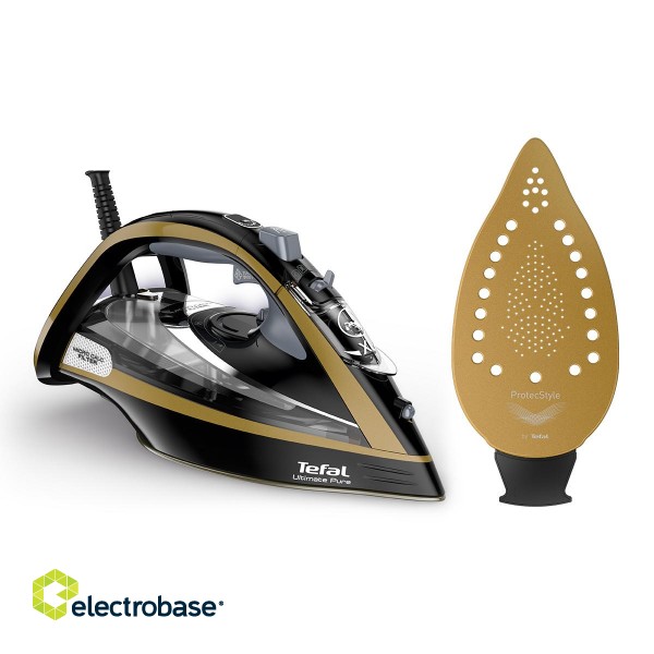 TEFAL | FV9865E0 Ultimate Pure | Steam Iron | 3000 W | Water tank capacity 350 ml | Continuous steam 60 g/min | Steam boost performance 250 g/min | Gold/Black paveikslėlis 4