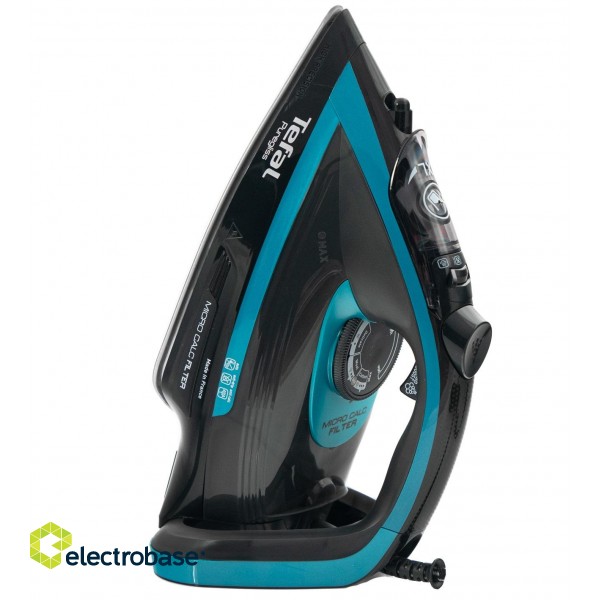 TEFAL | Iron | FV8066E0 | Steam Iron | 3000 W | Water tank capacity 270 ml | Continuous steam 50 g/min | Steam boost performance 280 g/min | Black/Blue image 2