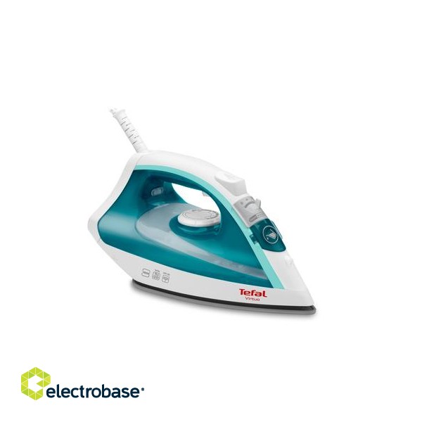 TEFAL | Steam Iron | FV1710 | Steam Iron | 1800 W | Water tank capacity 200 ml | Continuous steam 24 g/min | Steam boost performance 80 g/min | White/Green image 1
