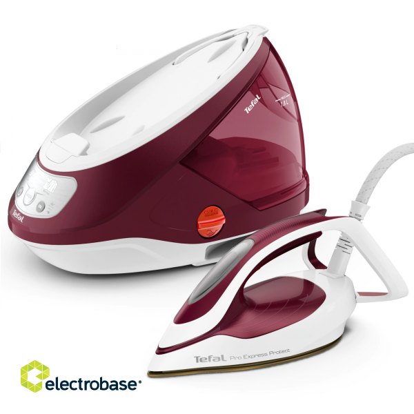 TEFAL | Ironing System Pro Express Protect | GV9220E0 | 2600 W | 1.8 L | bar | Auto power off | Vertical steam function | Calc-clean function | Red paveikslėlis 3