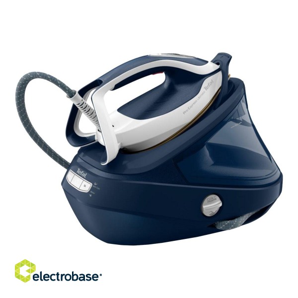 TEFAL | Steam Station Pro Express | GV9720E0 | 3000 W | 1.2 L | 8 bar | Auto power off | Vertical steam function | Calc-clean function | Blue paveikslėlis 2