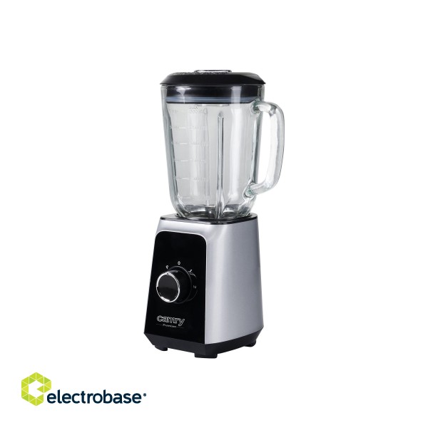 Camry | Blender | CR 4077 | Tabletop | 500 W | Jar material Glass | Jar capacity 1.5 L | Ice crushing | Black/Stainless steel фото 4