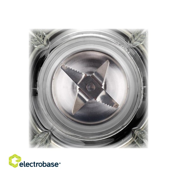 Tristar | Blender | BL-4430 | Tabletop | 500 W | Jar material Glass | Jar capacity 1.5 L | Ice crushing | Black/Stainless steel image 3
