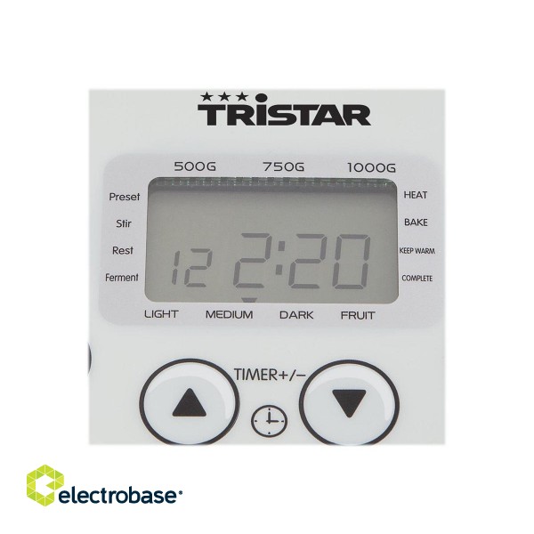 Tristar | Bread Maker | BM-4586 | Power 550 W | Number of programs 19 | Display LCD | White image 6
