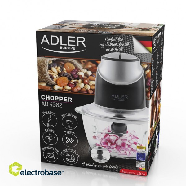 Adler | Chopper with the glass bowl | AD 4082 | 550 W фото 9