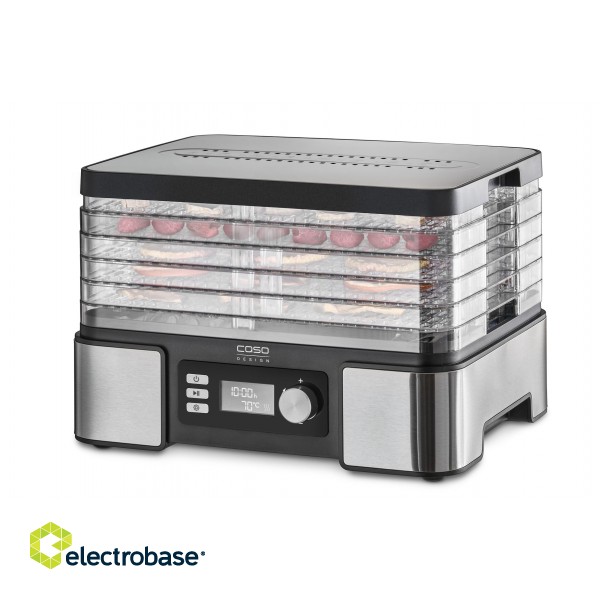 Caso | Food Dehydrator | DH 450 | Power 370-450 W | Number of trays 5 | Temperature control | Integrated timer | Black/Stainless Steel image 2