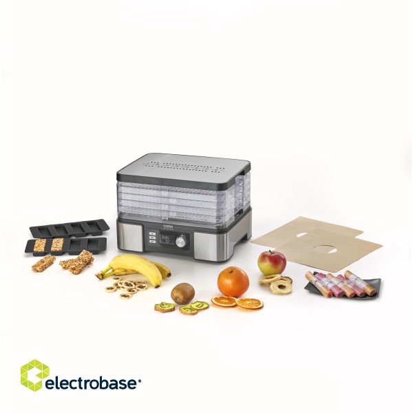 Caso | Food Dehydrator | DH 450 | Power 370-450 W | Number of trays 5 | Temperature control | Integrated timer | Black/Stainless Steel image 7