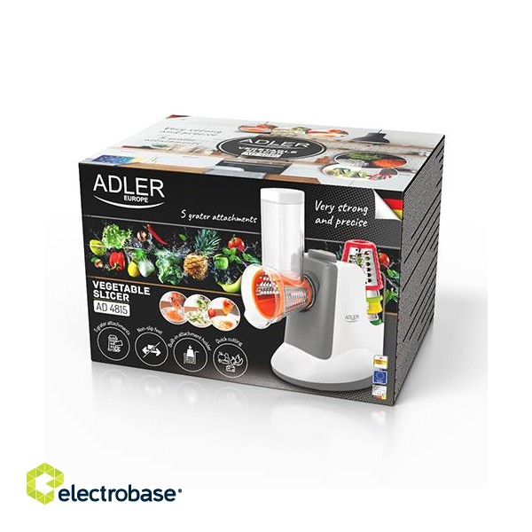 Adler | Vegetable Slicer | AD 4815 | White/Grey | 150 W фото 9
