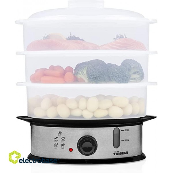 Tristar | Food Steamer | VS-3914 | Silver | 1200 W | Capacity 11 L | Number of baskets 3 фото 1