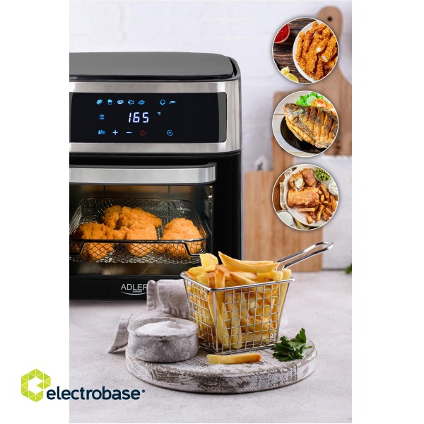 Adler | AD 6309 | Airfryer Oven | Power 1700 W | Capacity 13 L | Stainless steel/Black image 9