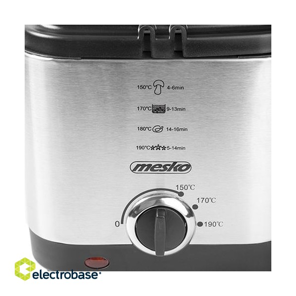 Mesko | MS 4910 | Deep Fryer | Power 900 W | Capacity 1.5 L | Silver image 4