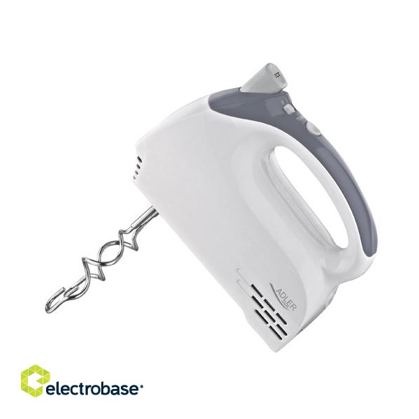 Adler | AD 4201 g | Mixer | Hand Mixer | 300 W | Number of speeds 5 | Turbo mode | White image 1