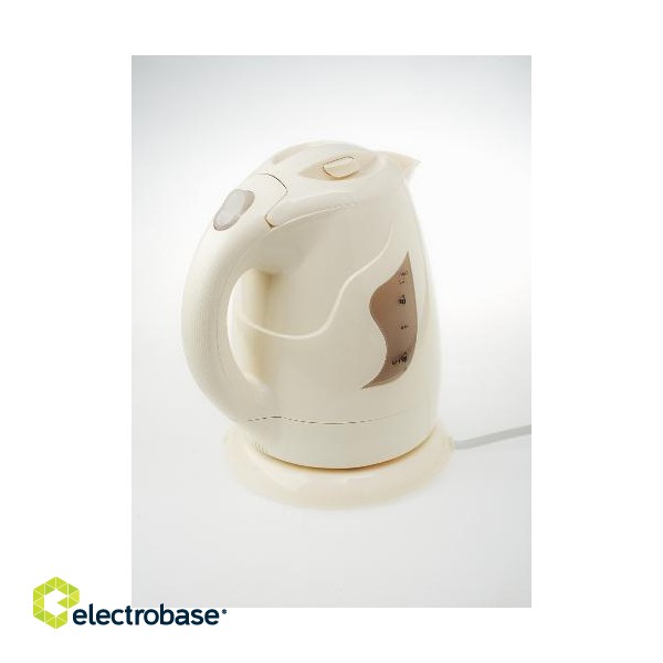 Adler | Kettle | AD 08 b | Standard | 850 W | 1 L | Plastic | 360° rotational base | Beige image 2