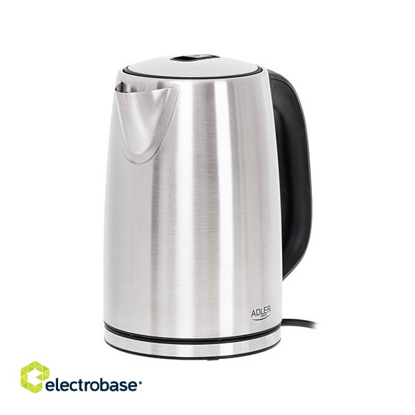 Adler | Kettle | AD 1340 | Electric | 2200 W | 1.7 L | Stainless steel | 360° rotational base | Inox фото 4