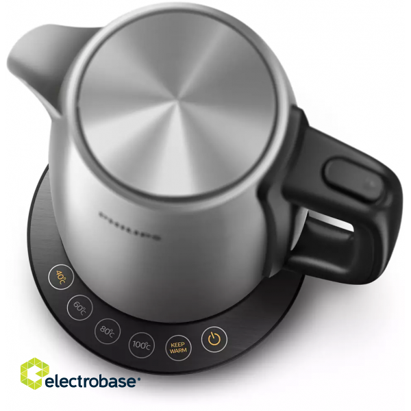 Philips | Kettle | HD9359/90 | Electric | 2200 W | 1.7 L | Stainless steel/Plastic | 360° rotational base | Grey фото 9