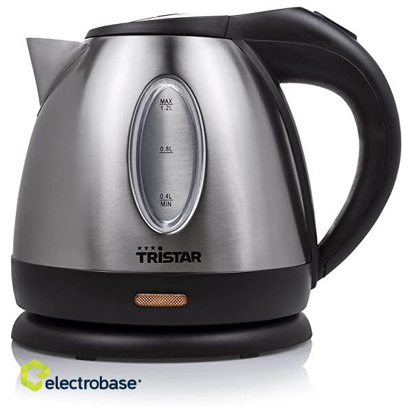 Tristar | Jug Kettle | WK-1323 | Standard | 1500 W | 1.2 L | Stainless steel | 360° rotational base | Silver image 1