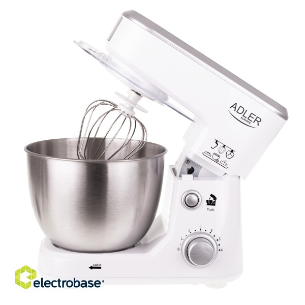 Adler | AD 4216 | Bowl capacity 4 L | 1000 W | Number of speeds 6 | Shaft material | White image 2