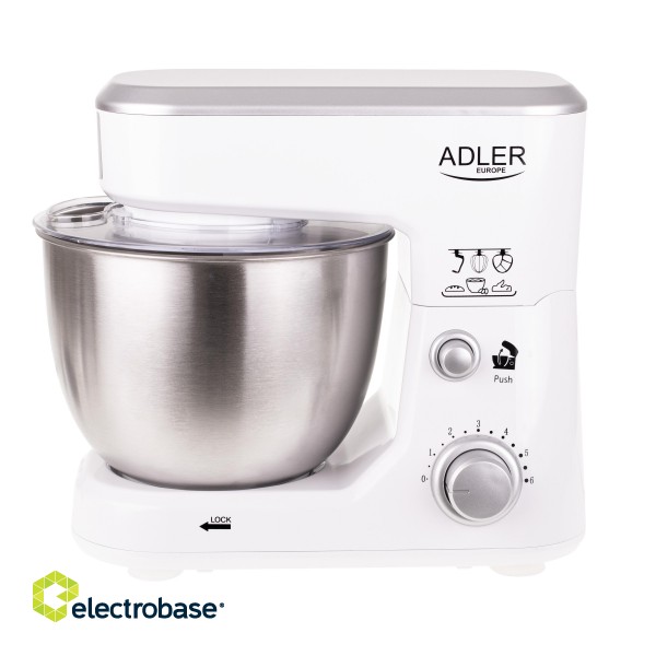 Adler | AD 4216 | Bowl capacity 4 L | 1000 W | Number of speeds 6 | Shaft material | White image 3