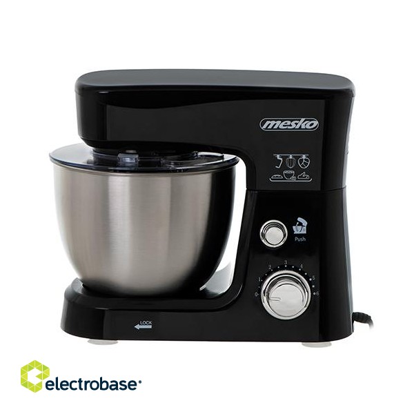 Mesko | MS 4217 | 1200 W | Number of speeds 6 | Bowl capacity 3.5 L | Stainless steel/Black фото 3