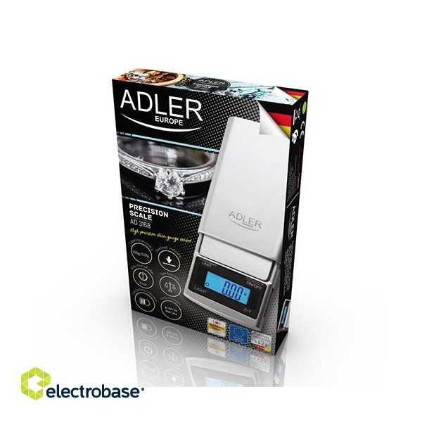 Adler | Precision Scale | AD 3168 | Maximum weight (capacity)  kg | Silver фото 5