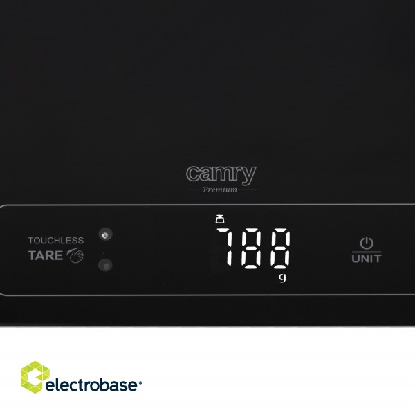 Camry | Kitchen Scale | CR 3175 | Maximum weight (capacity) 15 kg | Graduation 1 g | Display type LED | Black фото 4